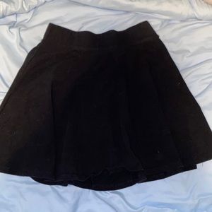 Black A-line mini skirt